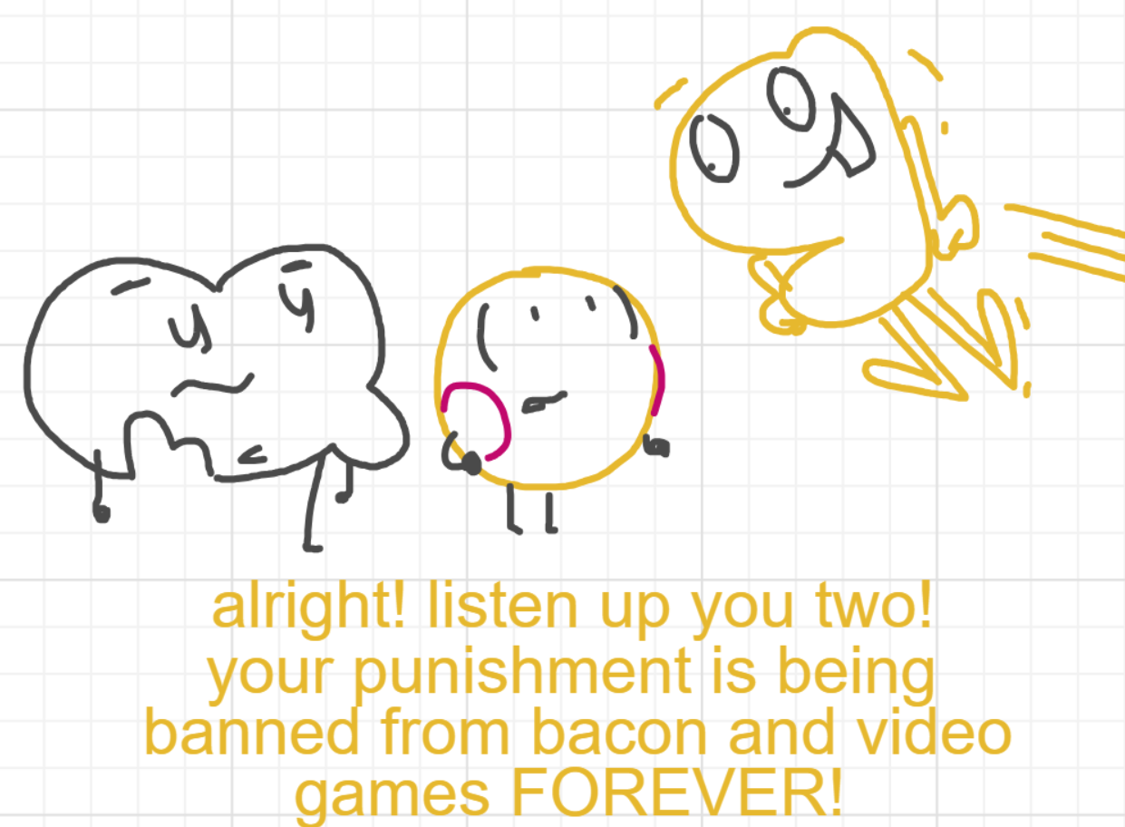 A panel from I've Been Everywhere, Man, episode nine of the Board Boards object show by Furretwalk/WalkingFurret.